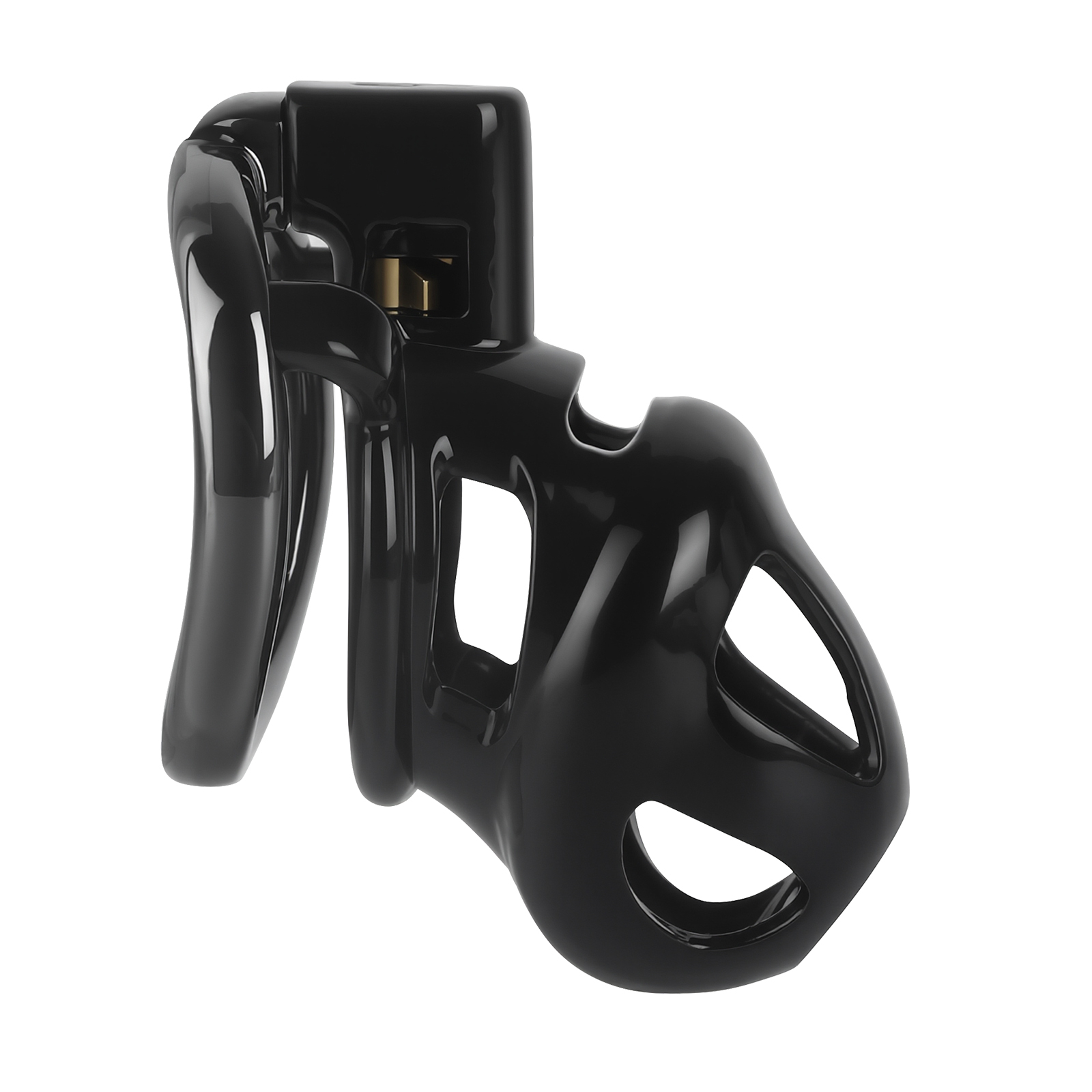 TERNENCE Male Chastity Cage,Lightweight Plastic Chastity Device with 4 Sizes Aluminum Alloy Rings and Invisible Lock for Man Penis Exercise Bondage Gear & Accessories Adult Sex Toys