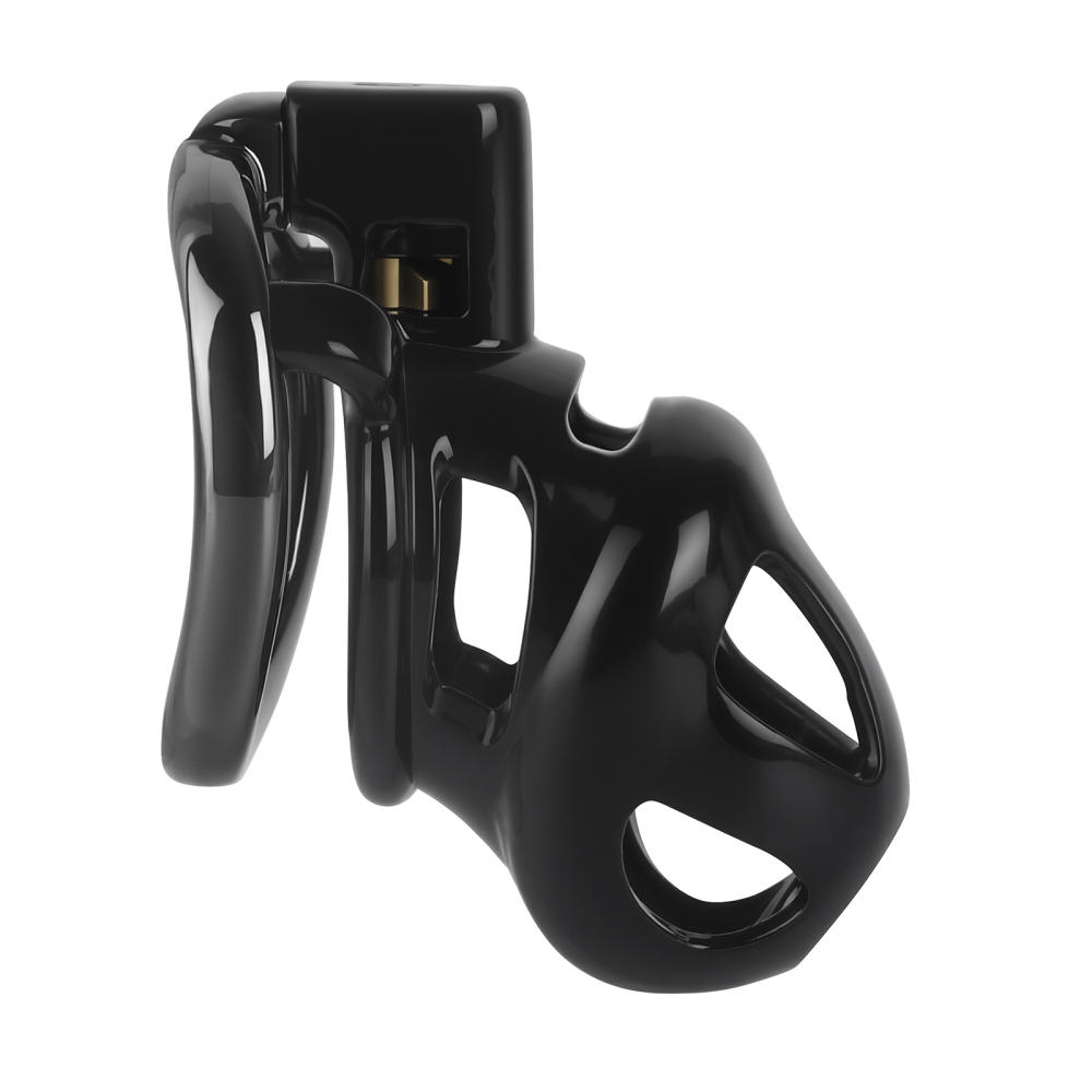 TERNENCE Male Chastity Cage,Lightweight Plastic Chastity Device with 4 Sizes Aluminum Alloy Rings and Invisible Lock for Man Penis Exercise Bondage Gear & Accessories Adult Sex Toys