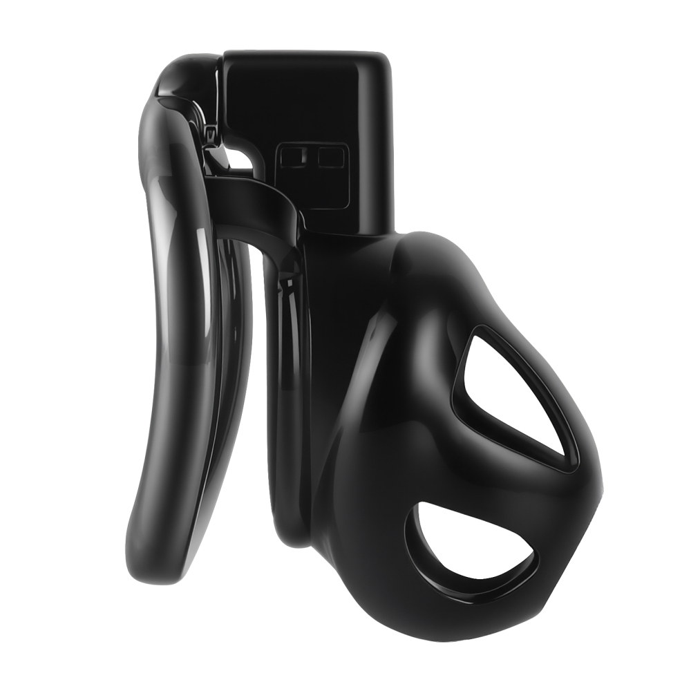 TERNENCE Male Chastity Cage Closed Ring Aluminum Alloy Chastity Device with 4 Sizes Rings for Man Penis Exercise Bondage Gear & Accessories Lightweight Adult Sex Toys Black
