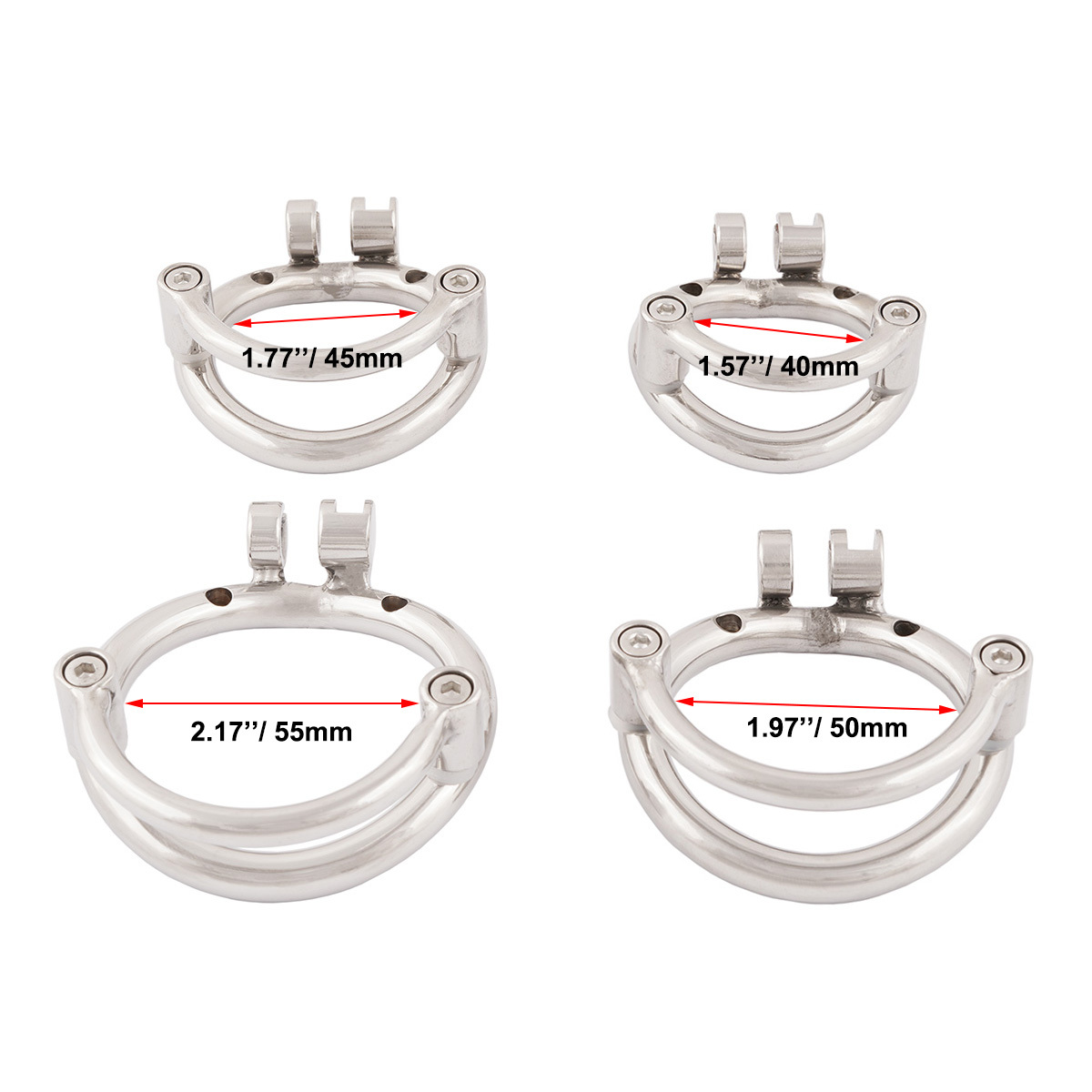 Ternence Male Short Chastity Device Ring Prevent Escape Design Closed Ring Cock Cage Adult Game Sex Toy