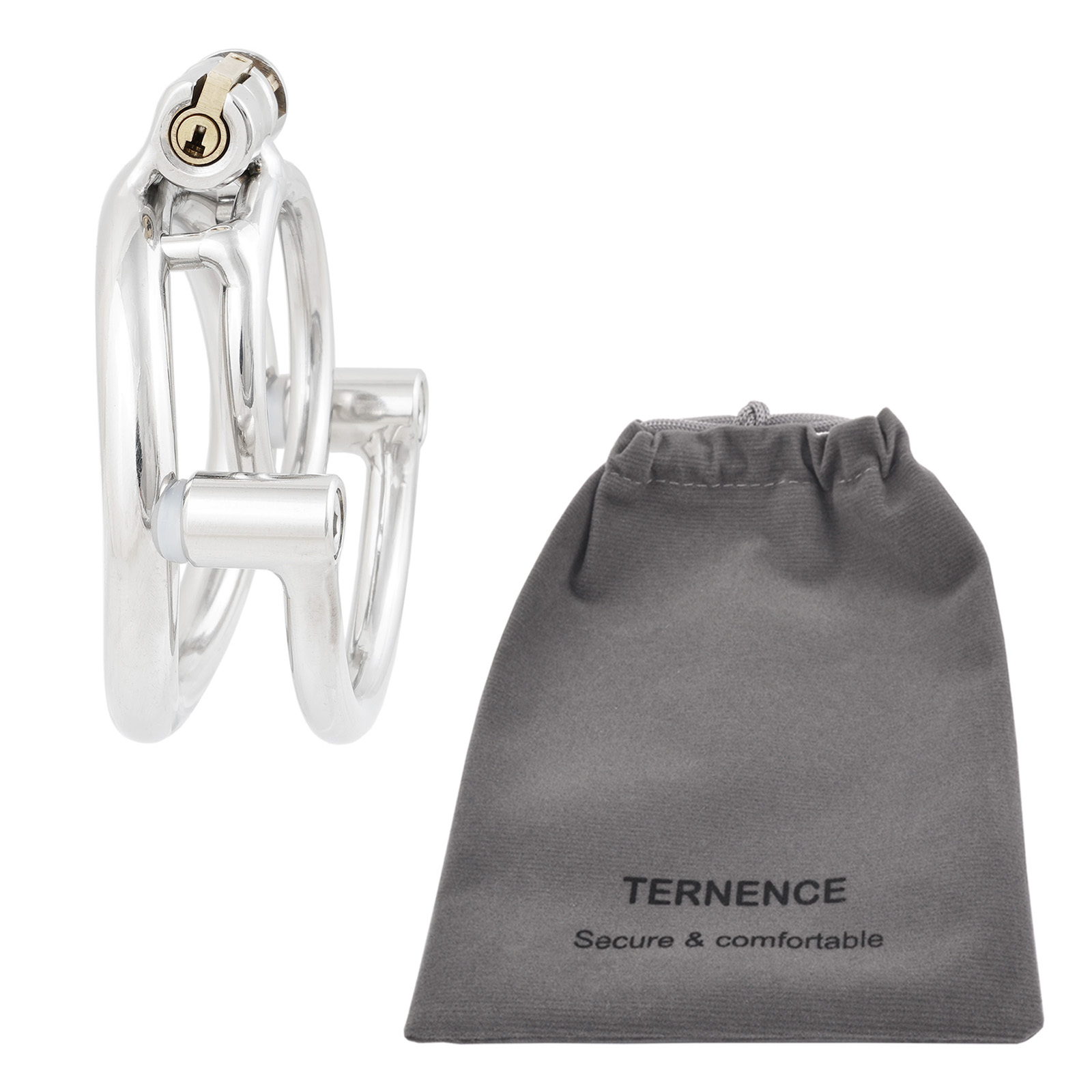 Ternence Male Short Chastity Device Ring Prevent Escape Design Closed Ring Cock Cage Adult Game Sex Toy