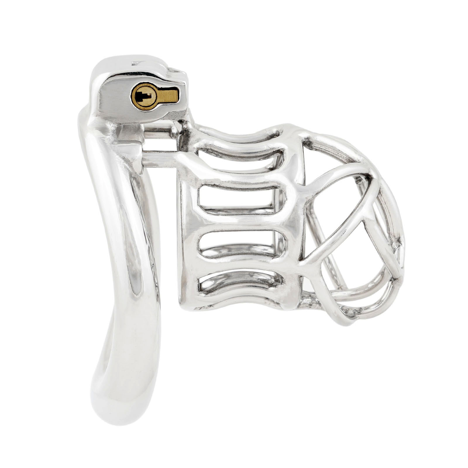 Ternence Male Chastity Device 304 Stainless Steel Ergonomic Design Heavy-Duty Model Chastity Cage (only cages do not include rings and locks)