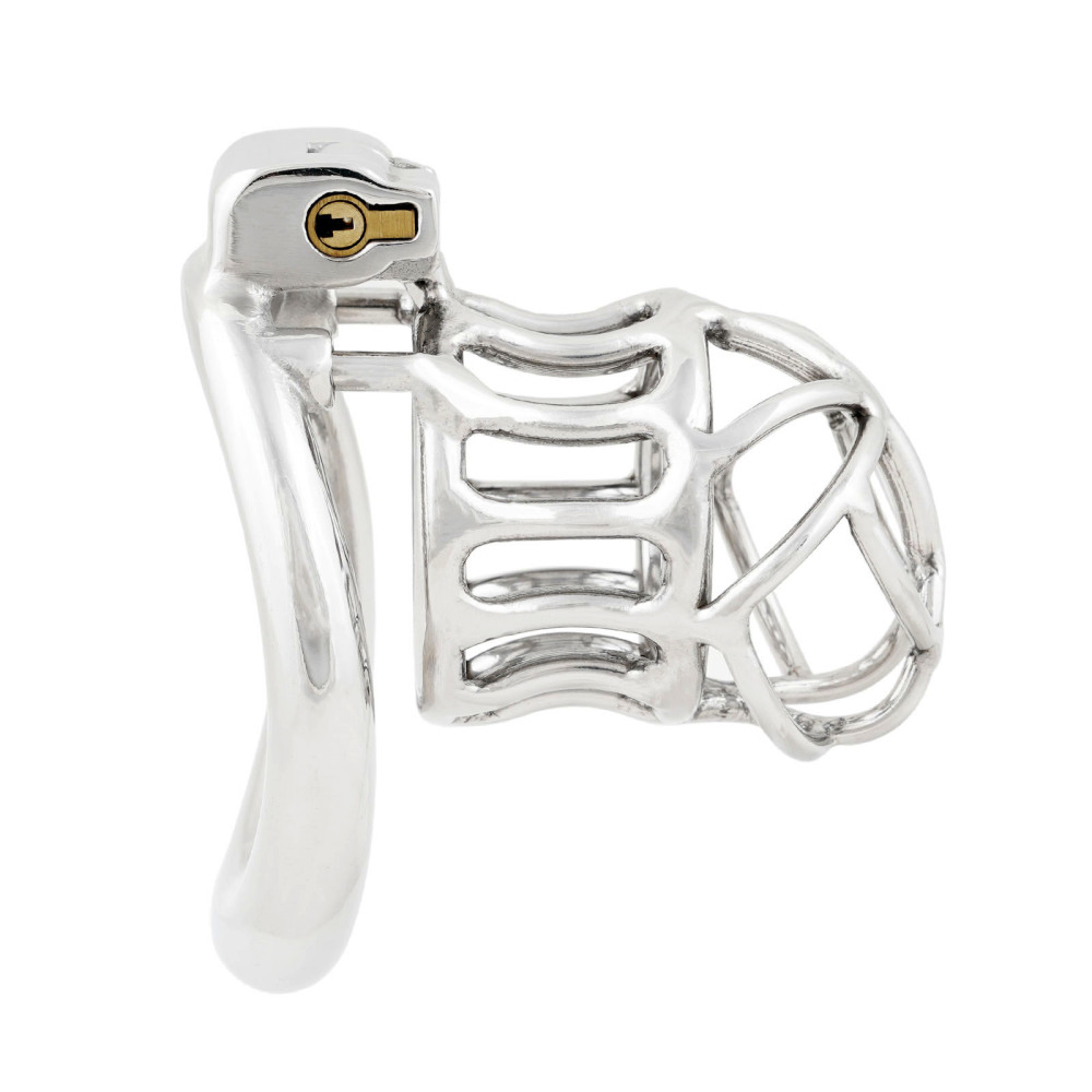 Ternence Male Chastity Device 304 Stainless Steel Ergonomic Design Heavy-Duty Model Chastity Cage (only cages do not include rings and locks)