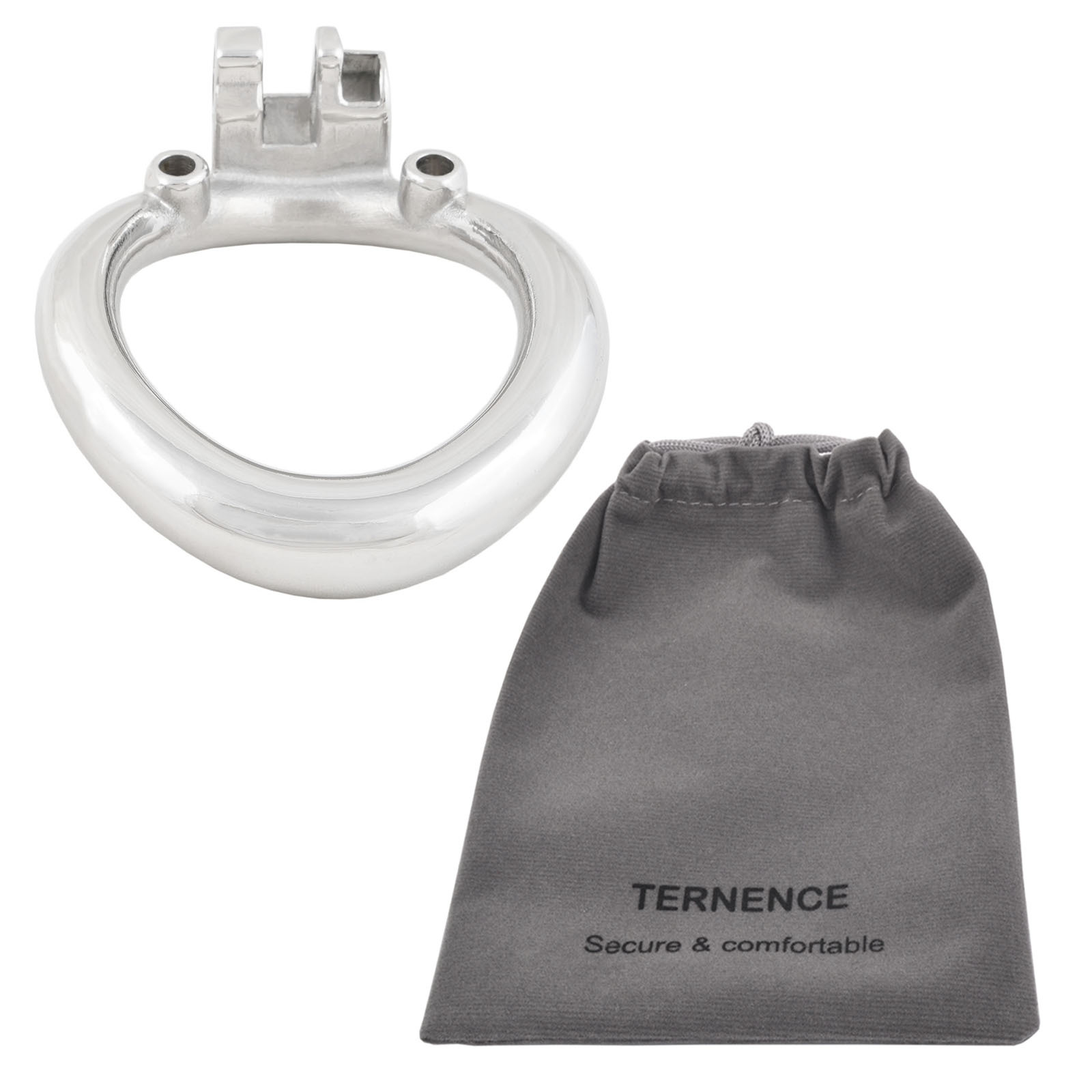 Ternence Male Chastity Device Base Ring 304 Stainless Steel Ergonomic Design Heavy-Duty Model Chastity Cage Closed Ring for Ternence X Series Chastity Cage