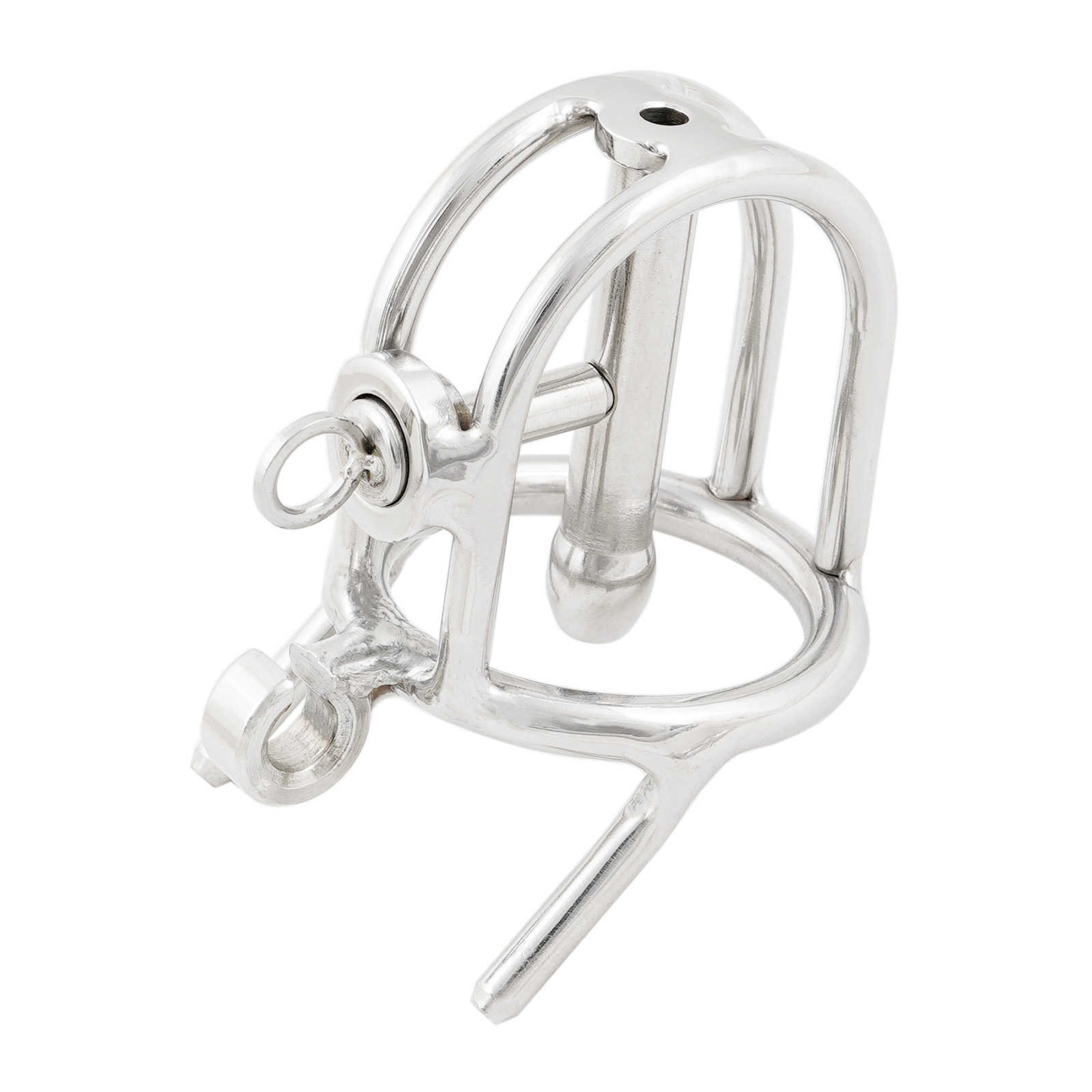 Ternence Male Chastity Device with Removable PA Puncture Closed Ring Small Cock Cage with Steel Catheter (only cages do not include rings and locks)