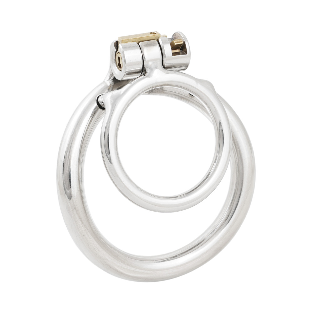 Ternence Male Short Chastity Device Ring Ergonomic Design Stainless Steel Cock Cage Adult Game Sex Toy