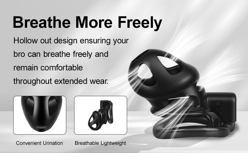 TERNENCE Male Chastity Cage,Lightweight Plastic Chastity Device with 4 Sizes Aluminum Alloy Rings and Invisible Lock for Man Penis Exercise Bondage Gear & Accessories Adult Sex Toys