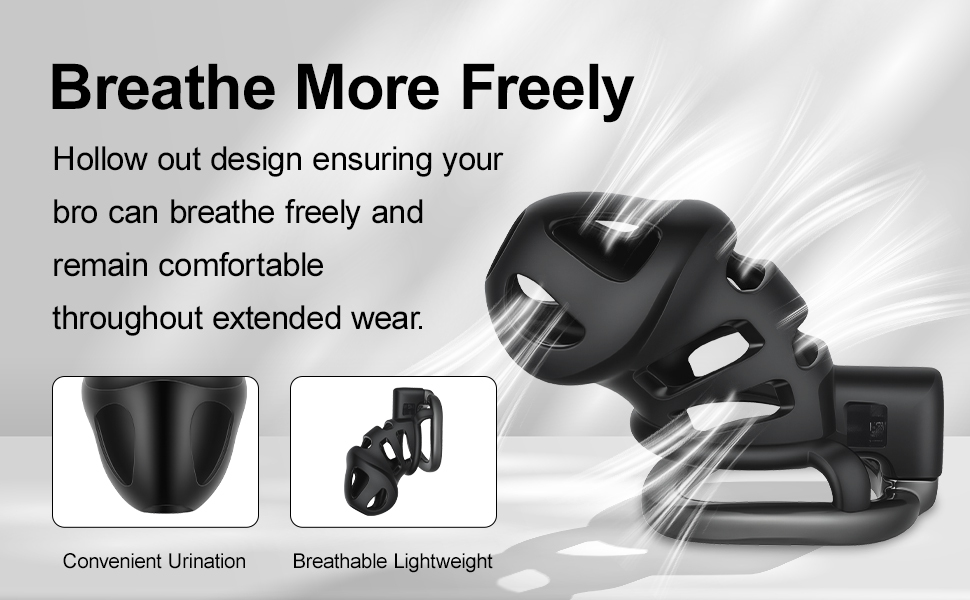 TERNENCE Male Chastity Cage,Lightweight Plastic Chastity Device for Man Penis L Size (only cages do not include rings and locks)