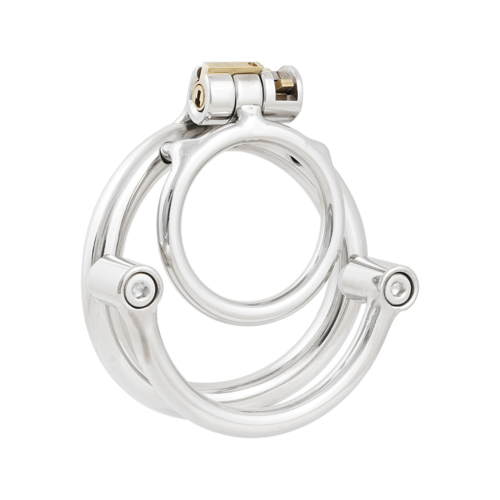 Ternence Male Short Chastity Device Ring Stainless Steel Cock Cage (only cages do not include rings and locks)