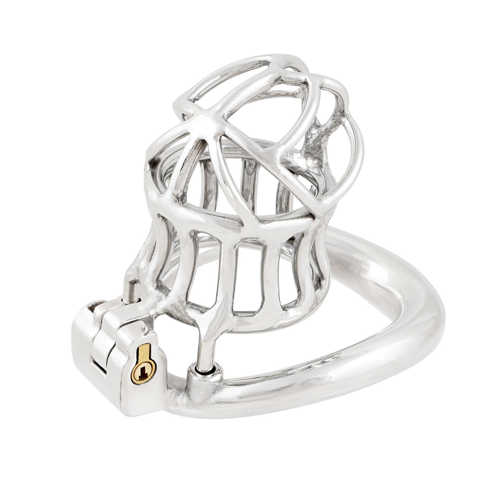 Click to see full view Ternence Male Chastity Device 304 Stainless Steel Ergonomic Design Heavy-Duty Model Chastity Cage Closed Ring Chastity Belt Adult Game Sex Toy