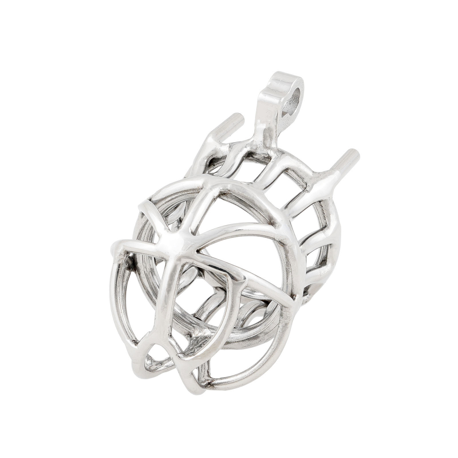 Ternence Male Chastity Device 304 Stainless Steel Ergonomic Design Heavy-Duty Model Chastity Cage (only cages do not include rings and locks)