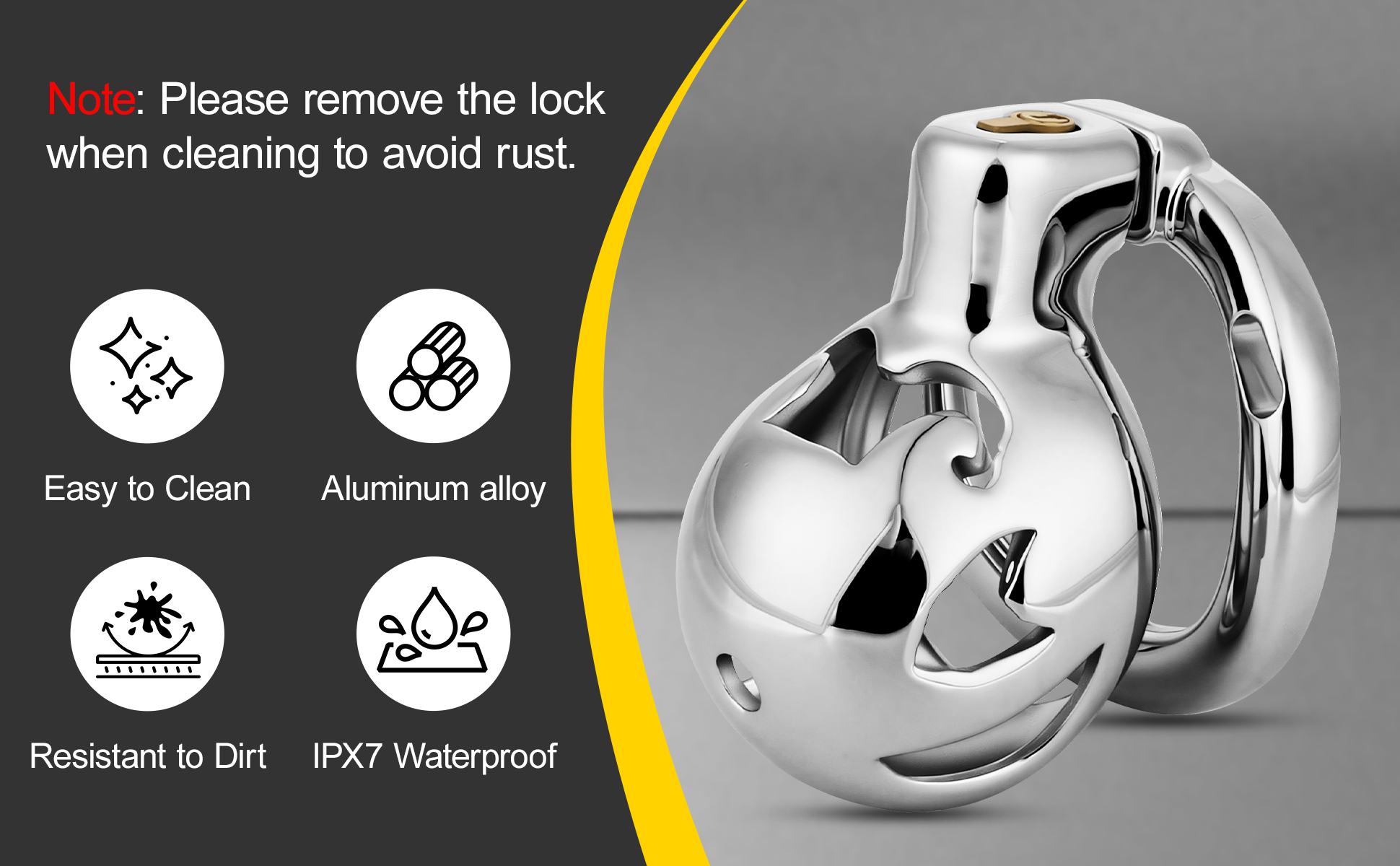 Male Chastity Cage, Aluminum Alloy Chastity Device for Man Penis Exercise Bondage Gear & Accessories Lightweight Adult Sex Toys  (only cages do not include rings and locks)