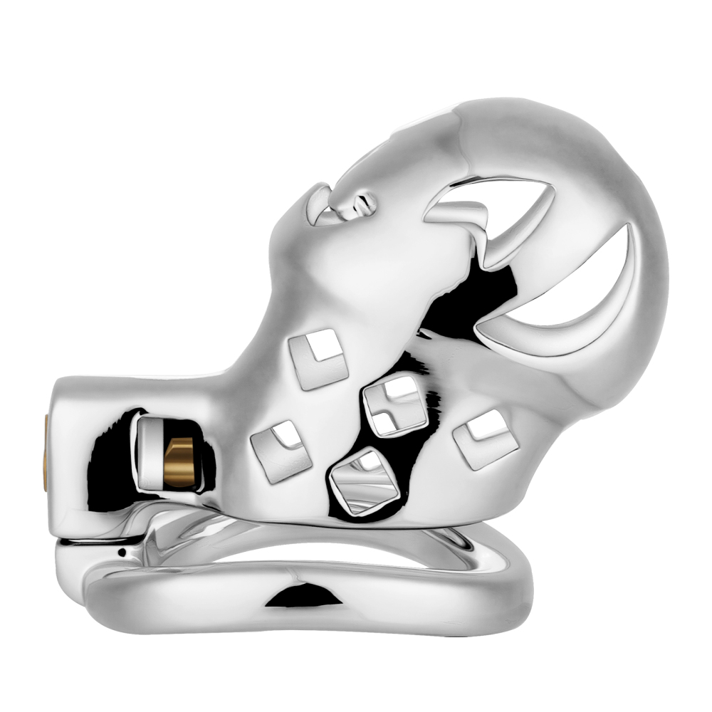 Male Chastity Cage, Aluminum Alloy Chastity Device with 4 Sizes Rings and Invisible Lock for Man Penis Exercise Bondage Gear & Accessories Lightweight Adult Sex Toys