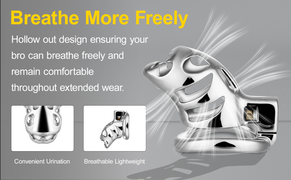 Male Chastity Device Cock Cage Aluminum Alloy Lightweight Invisible Lock Chastity Cage with 4 Active Rings & Keys Adult Sex Toy for Men Penis Exercise and Abstinence