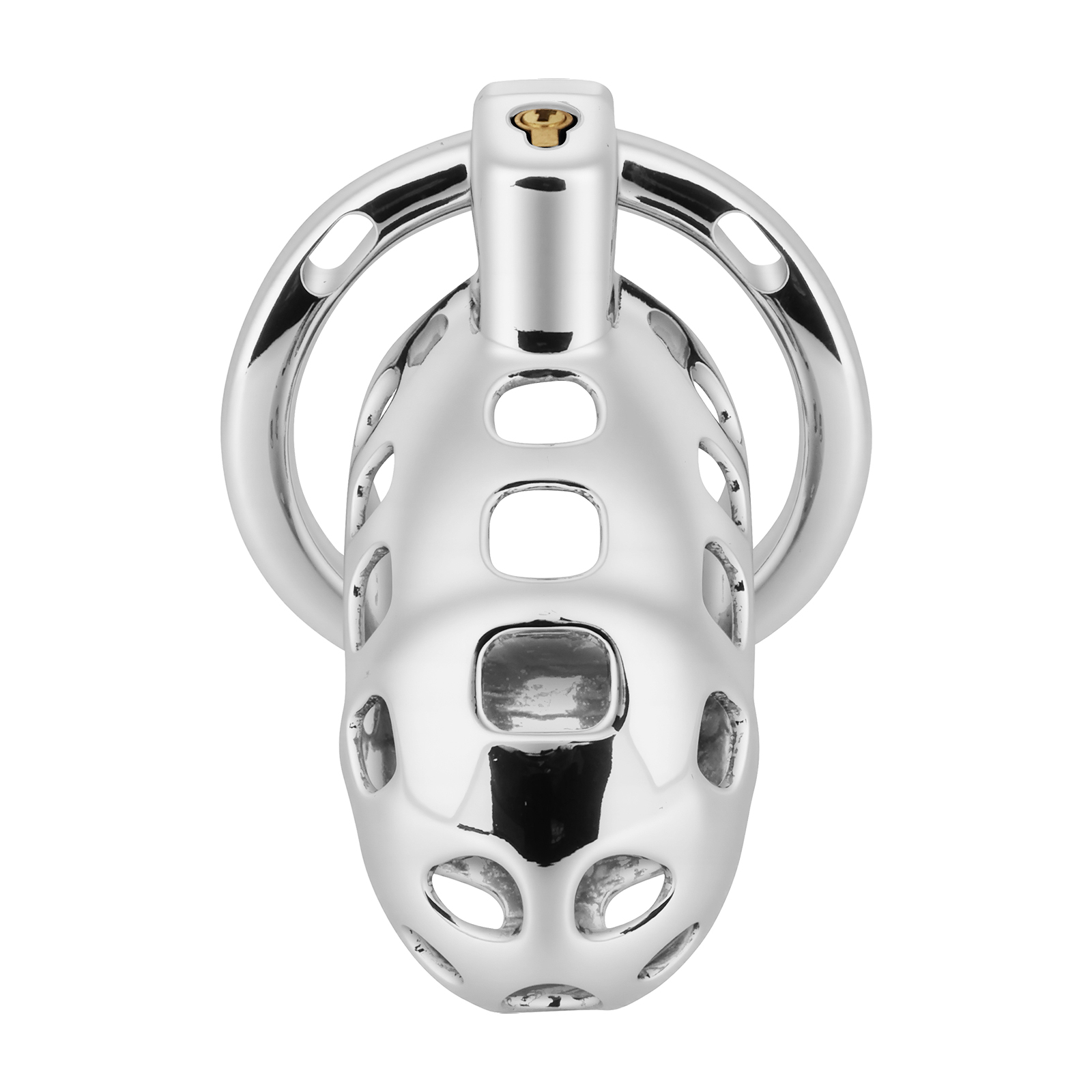 TERNENCE Aluminum Alloy Chastity Cage Lightweight Adult Sex Toy for Men Penis Exercise M Size (only cages do not include rings and locks)
