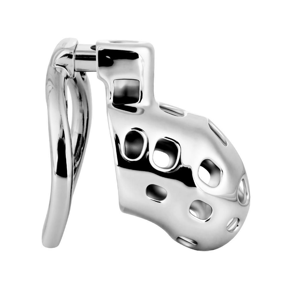 Male Cock Cage Chastity Device - TERNENCE Aluminum Alloy Chastity Cage Lightweight Adult Sex Toy for Men Penis Exercise (only cages do not include rings and locks)