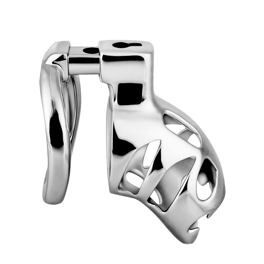 Male Chastity Device Cock Cage Aluminum Alloy Lightweight Invisible Lock Chastity Cage Adult Sex Toy (only cages do not include rings and locks)