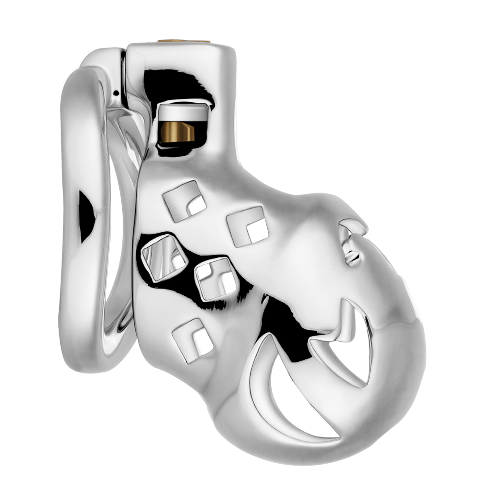 Male Chastity Cage, Aluminum Alloy Chastity Device with 4 Sizes Rings and Invisible Lock for Man Penis Exercise Bondage Gear & Accessories Lightweight Adult Sex Toys