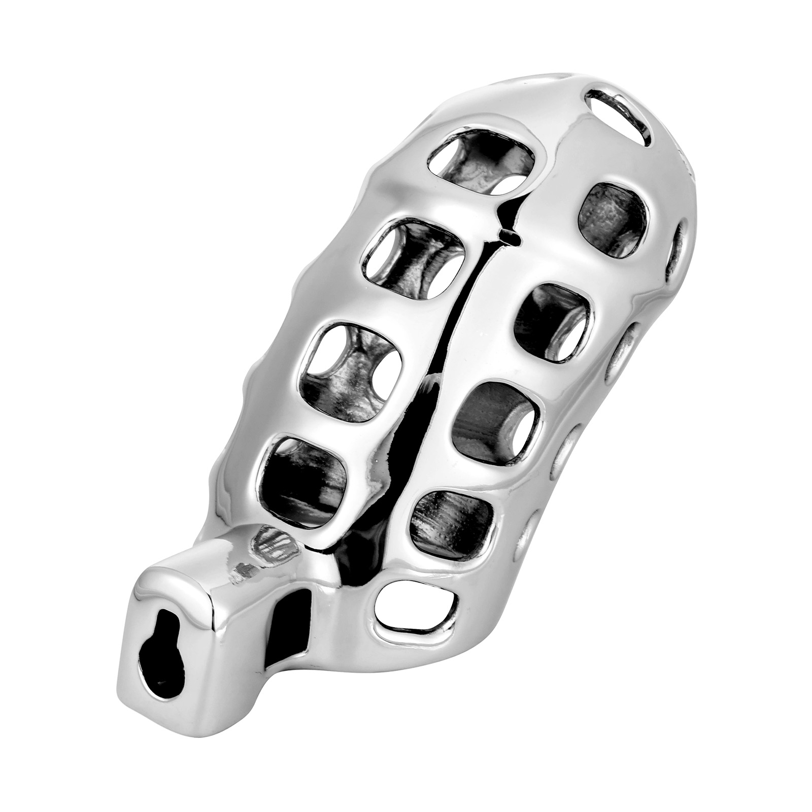 Male Cock Cage Chastity Device - TERNENCE Aluminum Alloy Chastity Cage Lightweight Adult Sex Toy for Men Penis Exercise (only cages do not include rings and locks)
