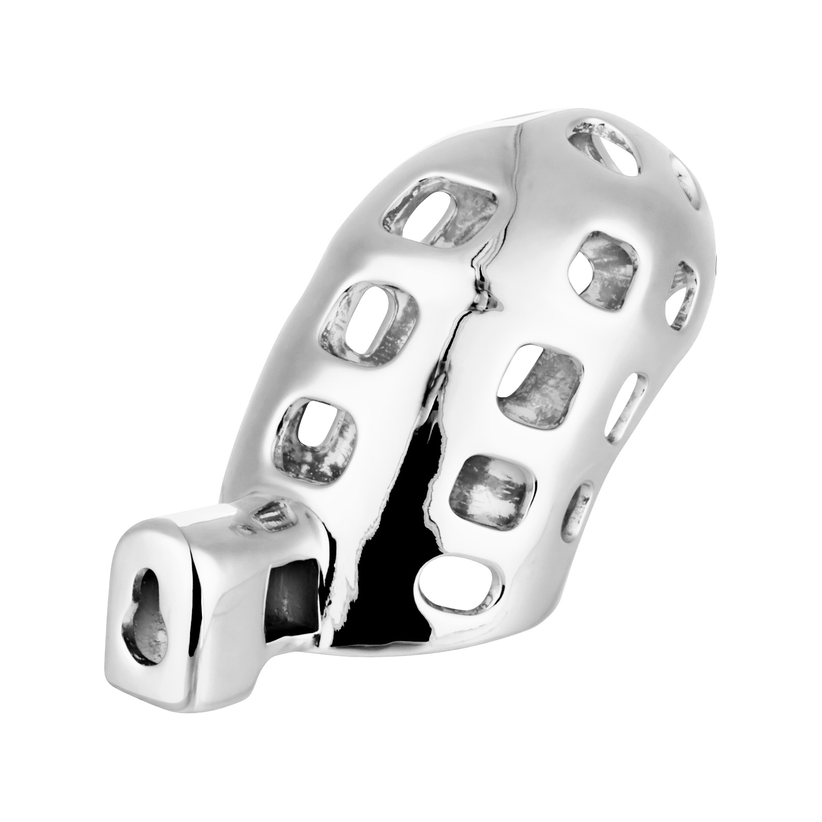 TERNENCE Aluminum Alloy Chastity Cage Lightweight Adult Sex Toy for Men Penis Exercise M Size (only cages do not include rings and locks)