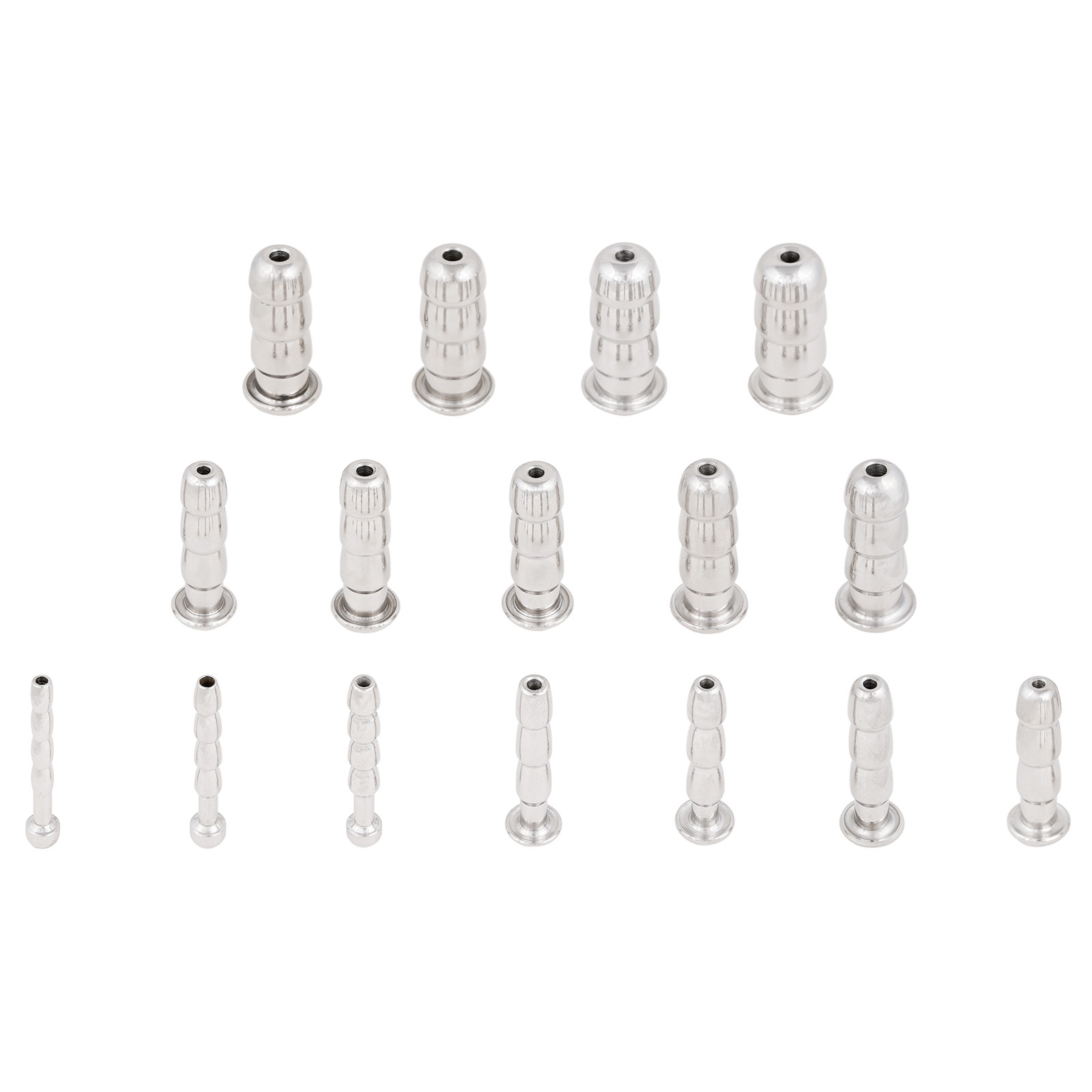 TERNENCE 50mm Long Stainless Steel Catheters Male Sound Dilator Inserts Plug for Men Male, 16 Sizes Optional