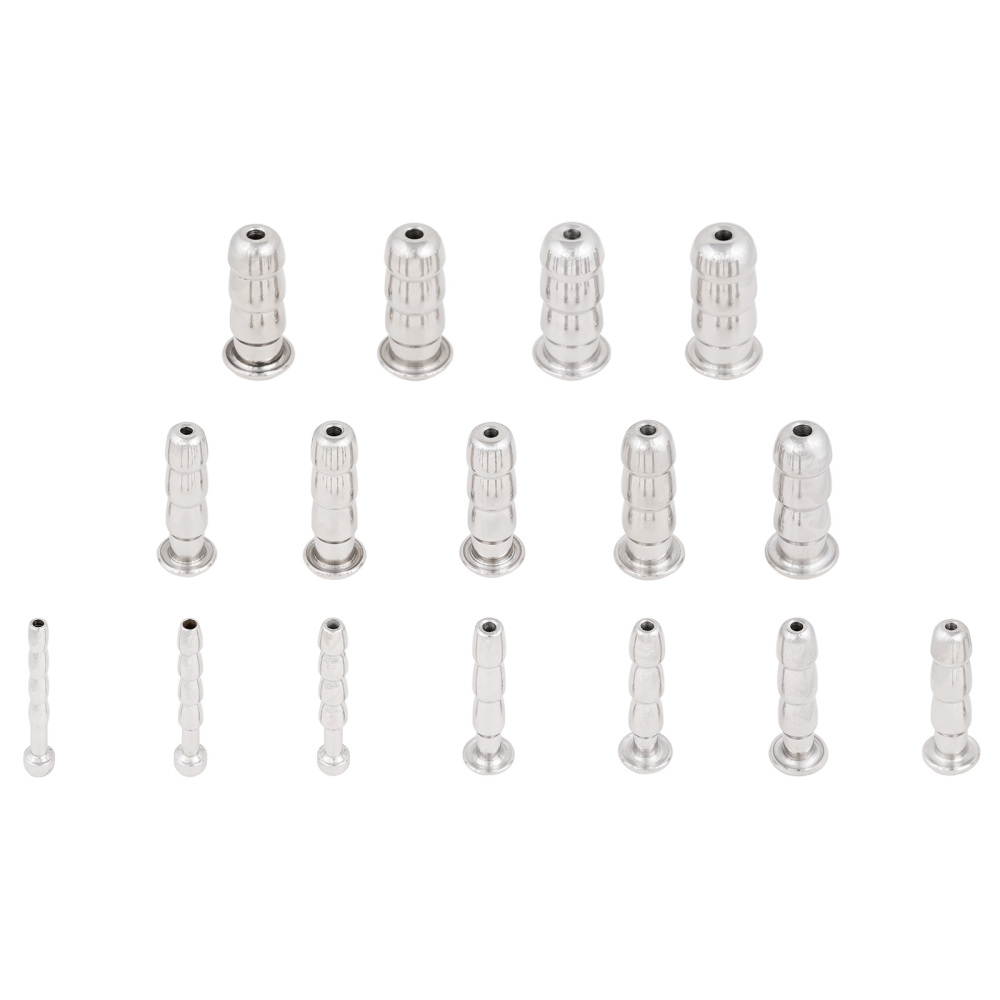 TERNENCE 50mm Long Stainless Steel Catheters Male Sound Dilator Inserts Plug for Men Male, 16 Sizes Optional
