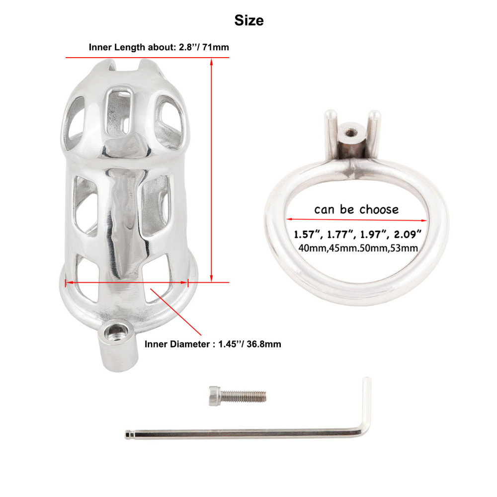 Jefisry Male Chastity Device Long Cock Cage Virginity Lock Stainless Steel Sex Toys for Men