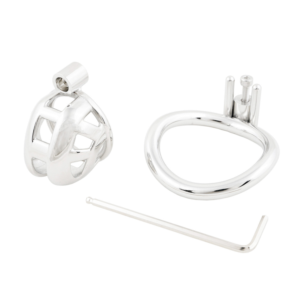 Male Chastity Device Small Metal Cage for Men Steel Ergonomic Design Cock Cage Adult Game Sex Toy