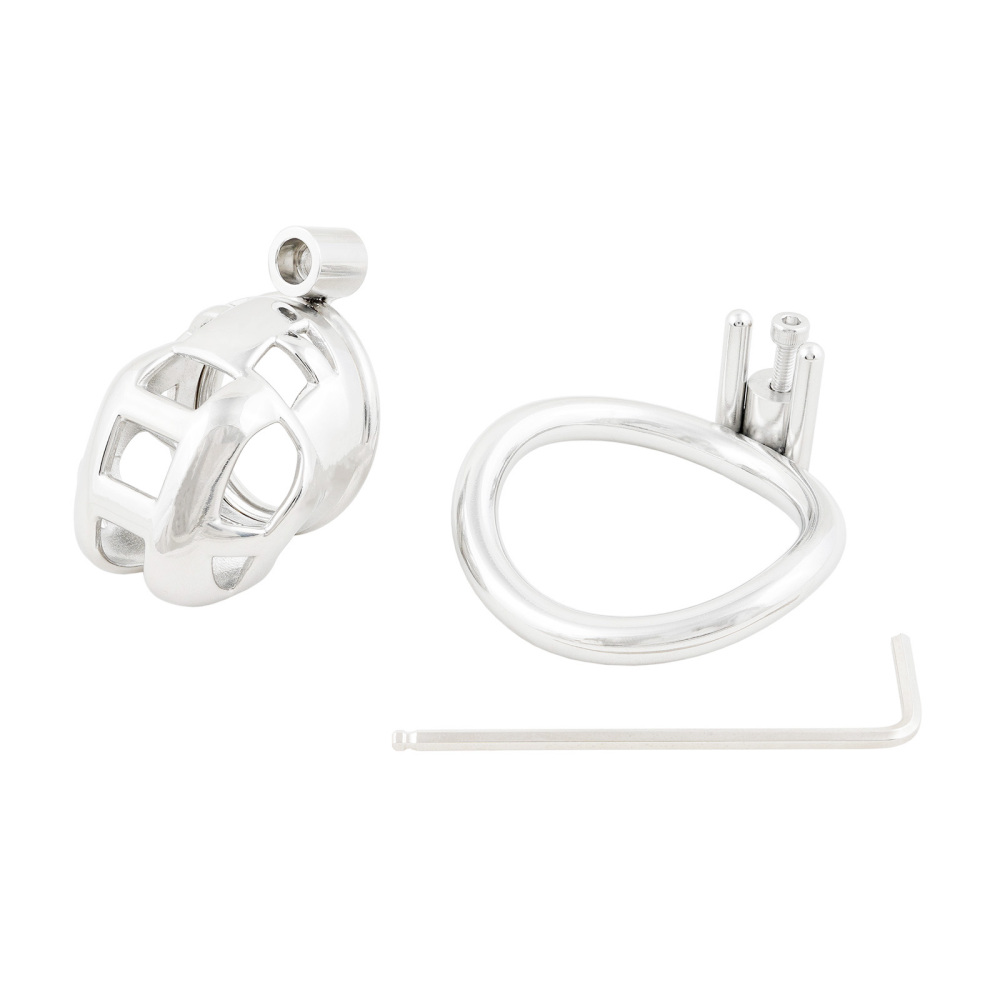 Male Chastity Device Short Metal Cage for Men Stainless Steel Cock Cage Adult Game Sex Toy