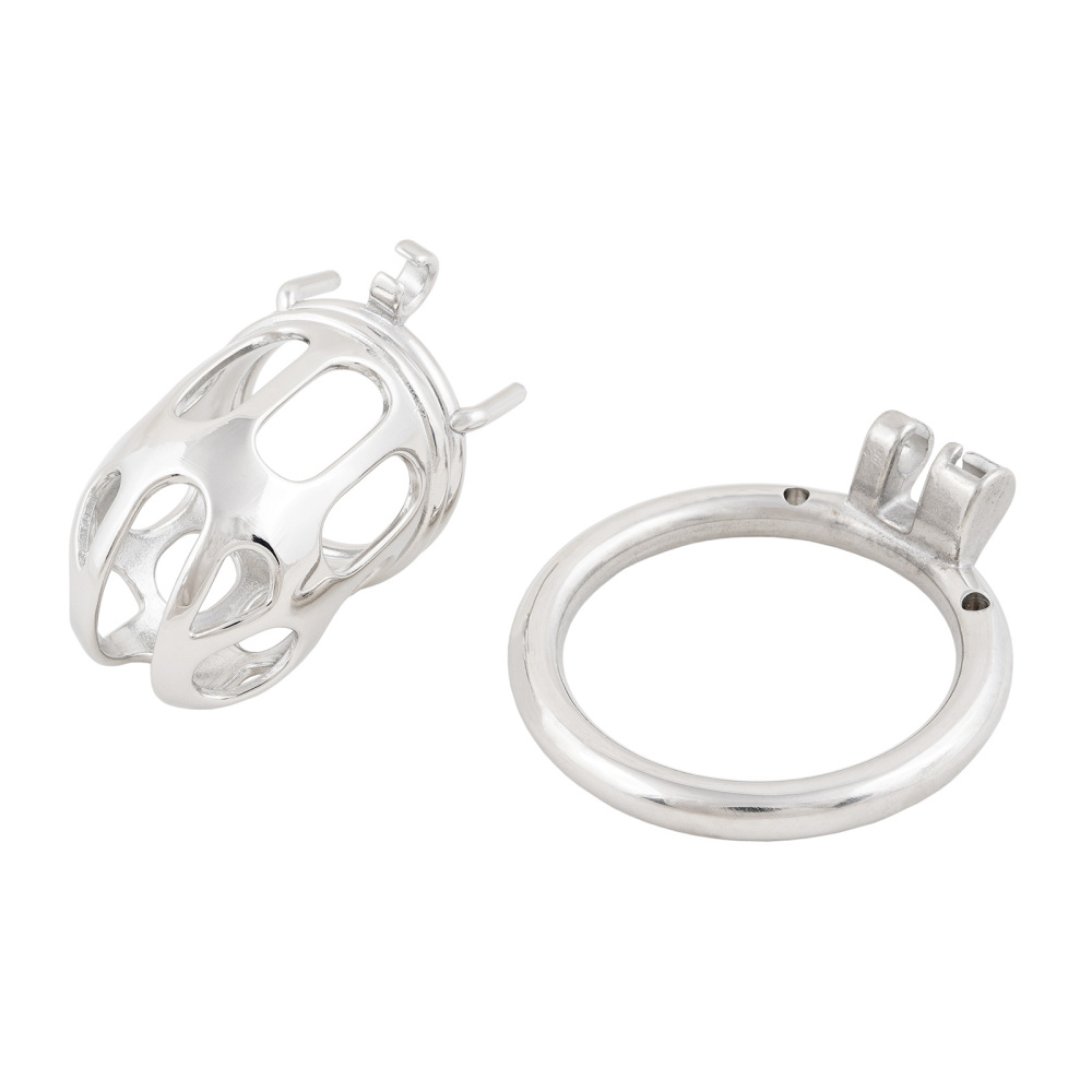 Male Chastity Device Stainless Steel Penis Cock Cage Virginity Lock Sex Toys for Men