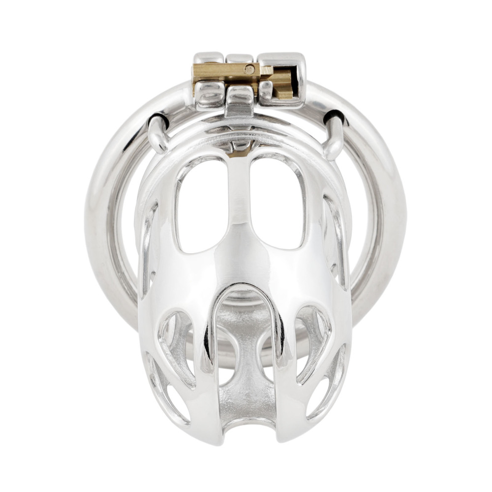 Male Chastity Device Stainless Steel Penis Cock Cage Virginity Lock Sex Toys for Men