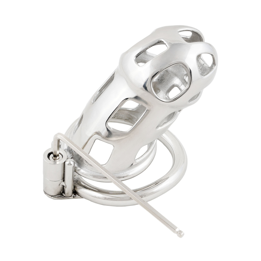 Male Chastity Device Long Cock Cage Virginity Lock Stainless Steel Sex Toys for Men (only cages do not include rings and locks)