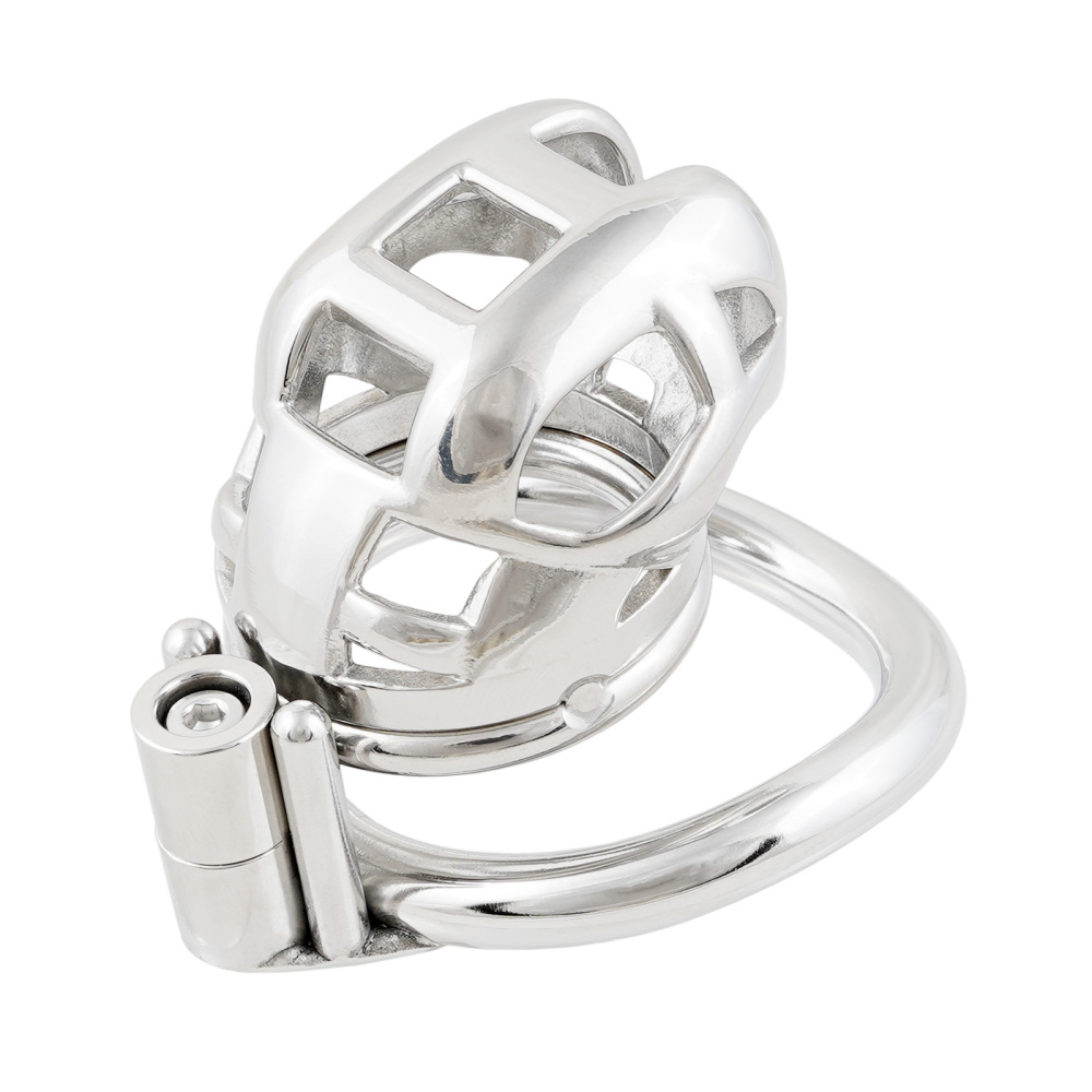 Male Chastity Device Short Metal Cage for Men Stainless Steel Cock Cage Adult Game Sex Toy (only cages do not include rings and locks)