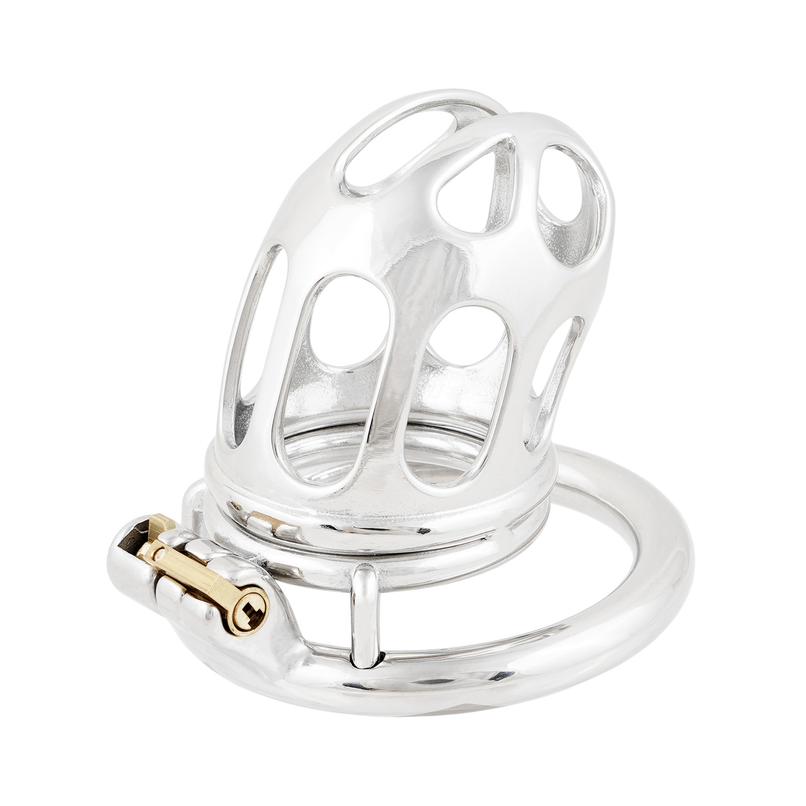 Male Chastity Device Stainless Steel Penis Cock Cage Virginity Lock Sex Toys for Men (only cages do not include rings and locks)