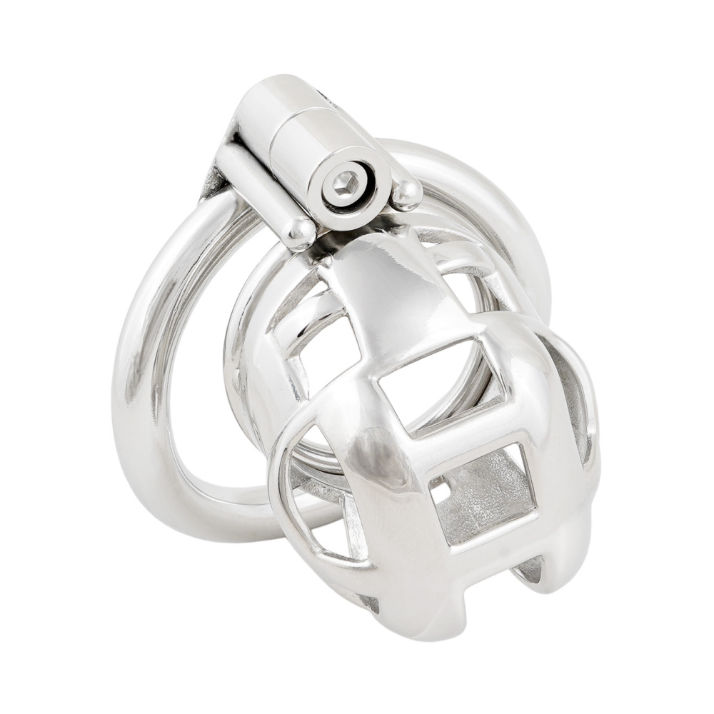 Male Chastity Device Short Metal Cage for Men Stainless Steel Cock Cage Adult Game Sex Toy (only cages do not include rings and locks)