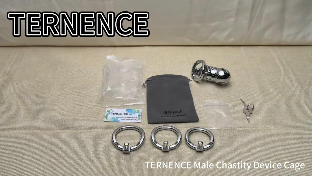 Male Chastity Cage, Aluminum Alloy Chastity Device with 4 Sizes Rings and Invisible Lock for Man Penis Exercise Bondage Gear & Accessories Lightweight Adult Sex Toys