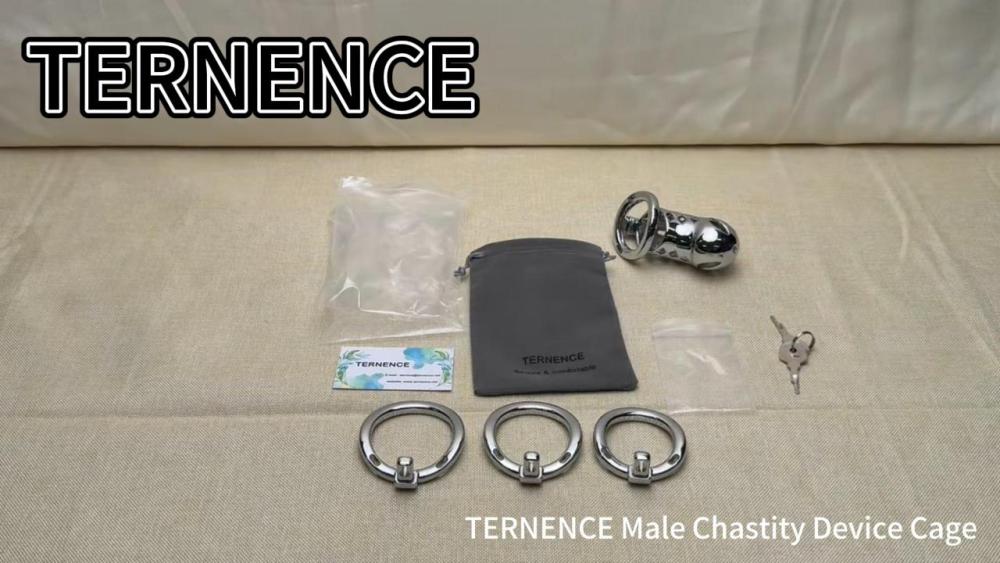 Male Chastity Cage, Aluminum Alloy Chastity Device with 4 Sizes Rings and Invisible Lock for Man Penis Exercise Bondage Gear & Accessories Lightweight Adult Sex Toys