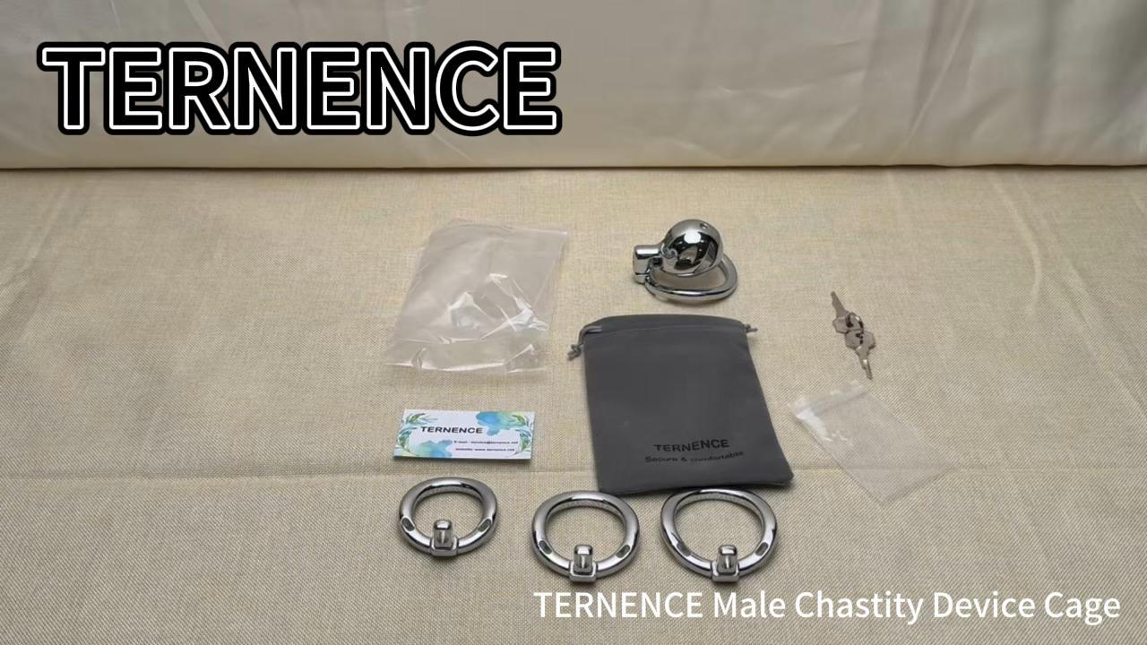 Male Chastity Cage, Aluminum Alloy Chastity Device with 4 Sizes Rings and Invisible Lock for Man Penis Exercise Bondage Gear & Accessories Lightweight Adult Sex Toys