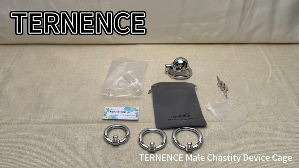 Male Chastity Cage, Aluminum Alloy Chastity Device with 4 Sizes Rings and Invisible Lock for Man Penis Exercise Bondage Gear & Accessories Lightweight Adult Sex Toys