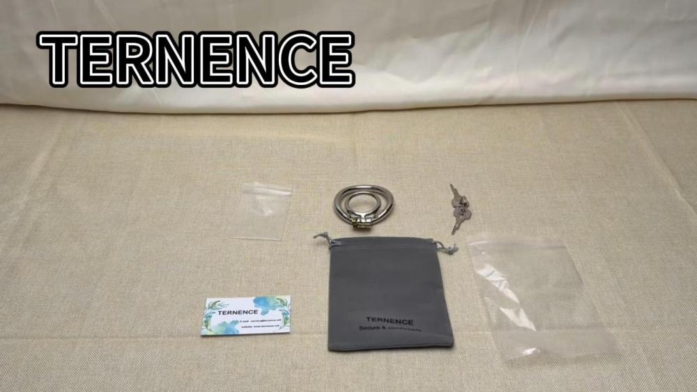 Ternence Male Short Chastity Device Ring Ergonomic Design Stainless Steel Cock Cage Adult Game Sex Toy