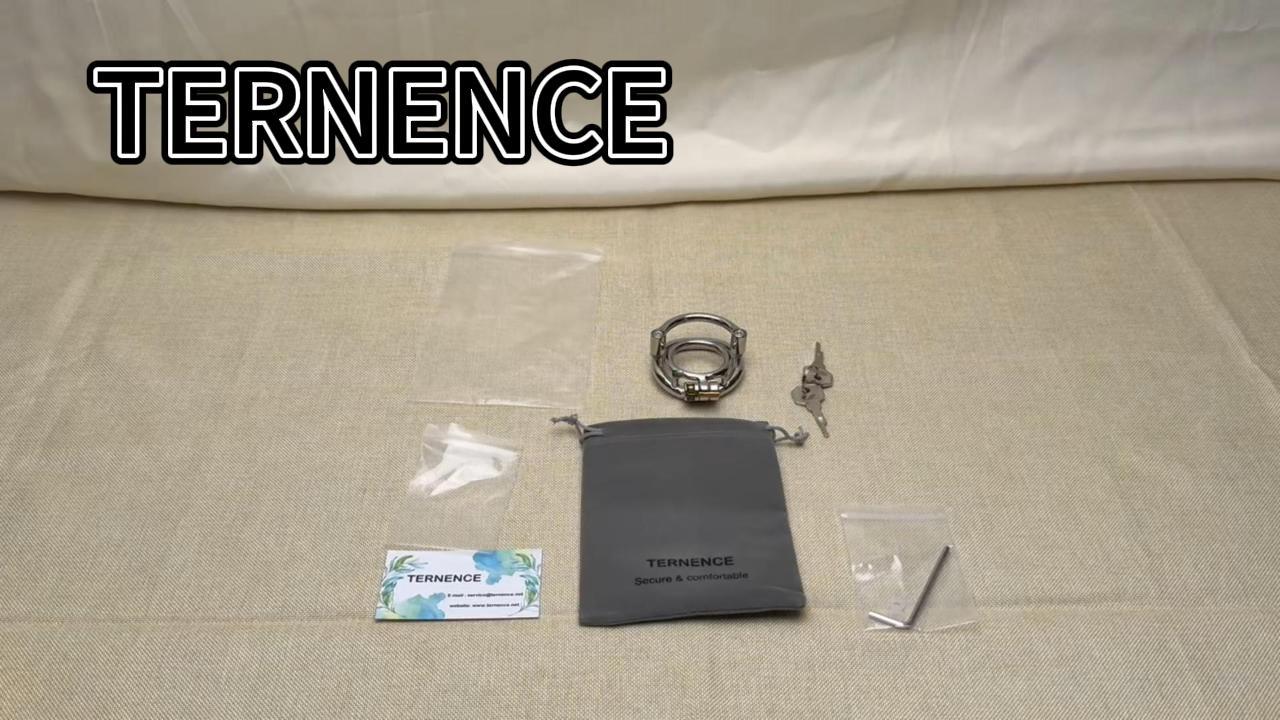 Ternence Male Short Chastity Device Ring Prevent Escape Design Closed Ring Cock Cage Adult Game Sex Toy