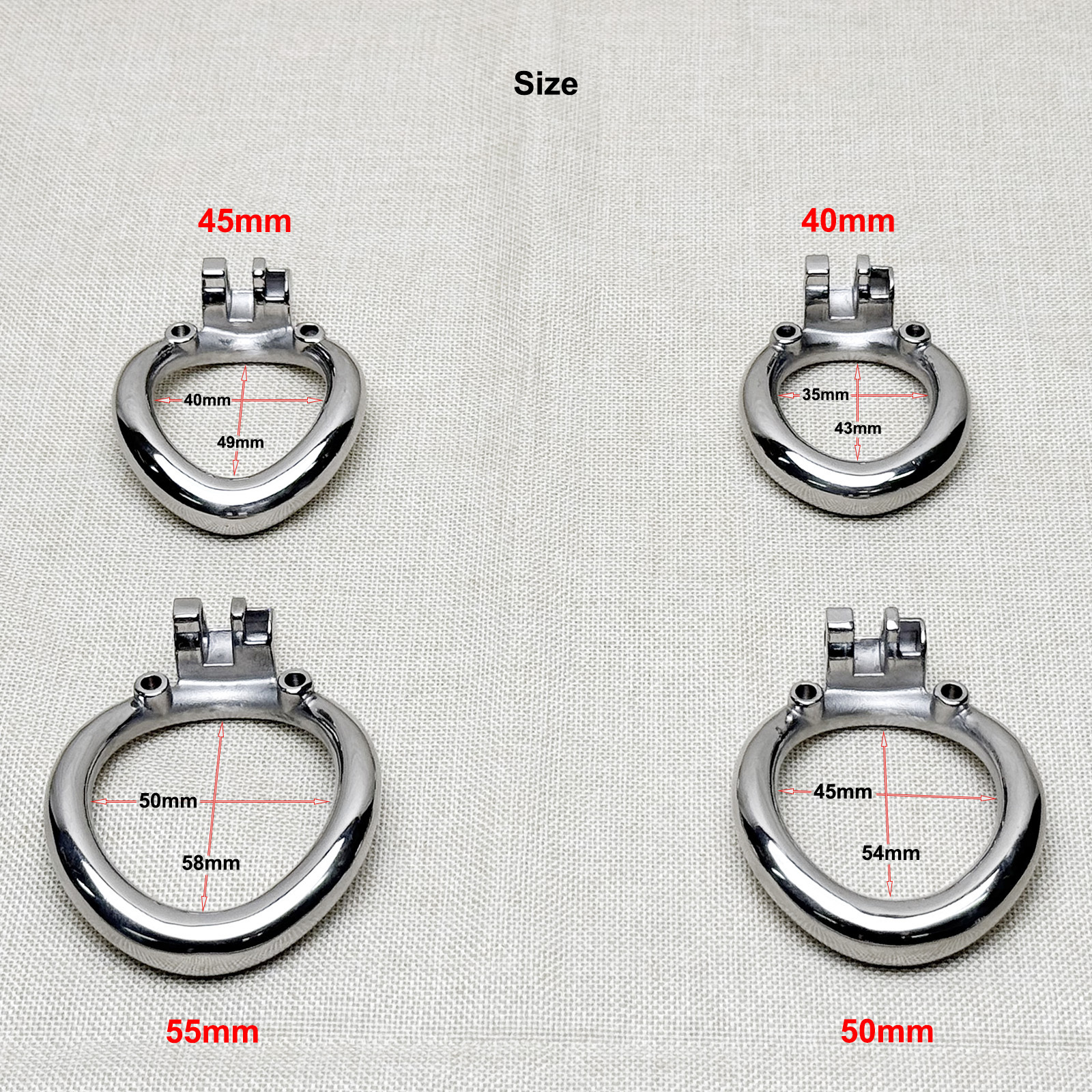 Ternence Male Chastity Device Base Ring 304 Stainless Steel Ergonomic Design Heavy-Duty Model Chastity Cage Closed Ring for Ternence X Series Chastity Cage