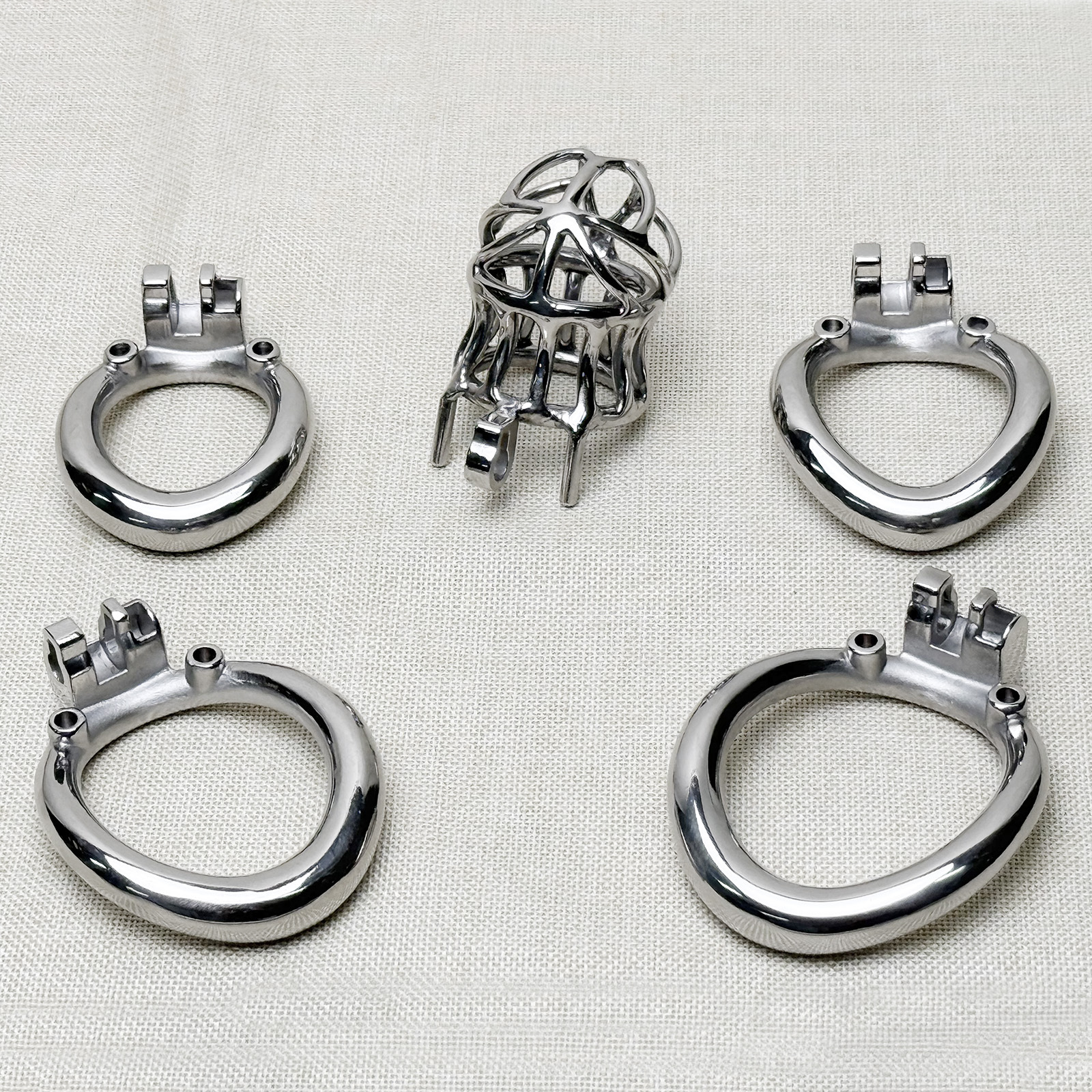 Click to see full view Ternence Male Chastity Device 304 Stainless Steel Ergonomic Design Heavy-Duty Model Chastity Cage Closed Ring Chastity Belt Adult Game Sex Toy