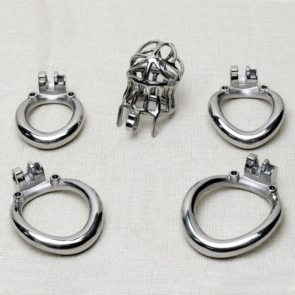 Click to see full view Ternence Male Chastity Device 304 Stainless Steel Ergonomic Design Heavy-Duty Model Chastity Cage Closed Ring Chastity Belt Adult Game Sex Toy