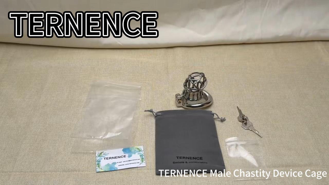 Click to see full view Ternence Male Chastity Device 304 Stainless Steel Ergonomic Design Heavy-Duty Model Chastity Cage Closed Ring Chastity Belt Adult Game Sex Toy