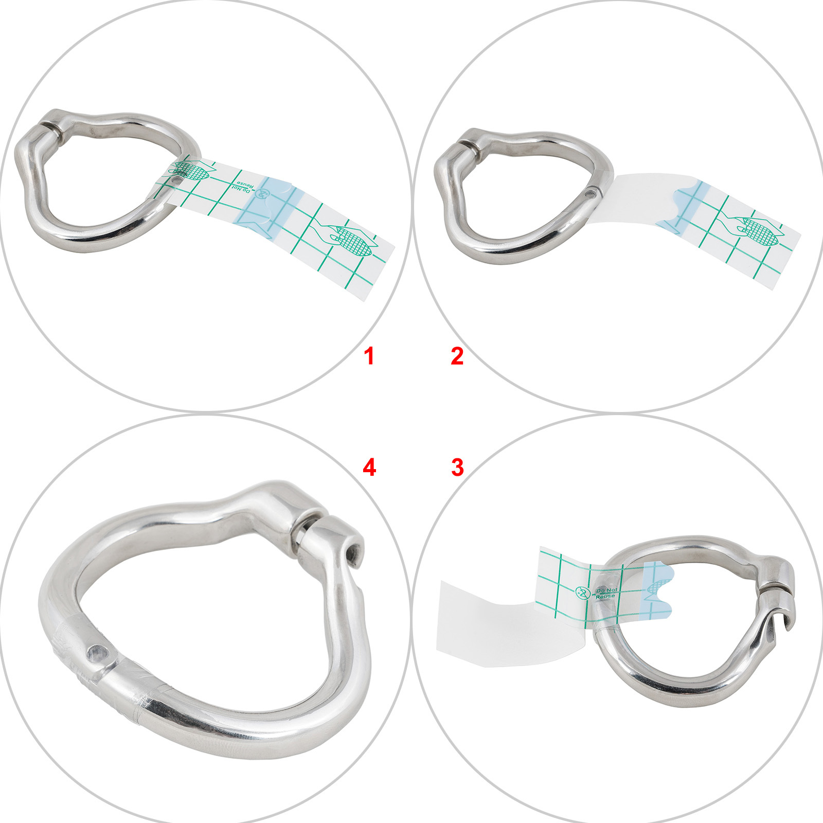 Ternence PU Medical Waterproof Pads for Hinged Chastity Ring – 100Pcs, Reduce Pinching & Chafing, Improve Comfort for Hinged Cock Cage – BDSM Accessory
