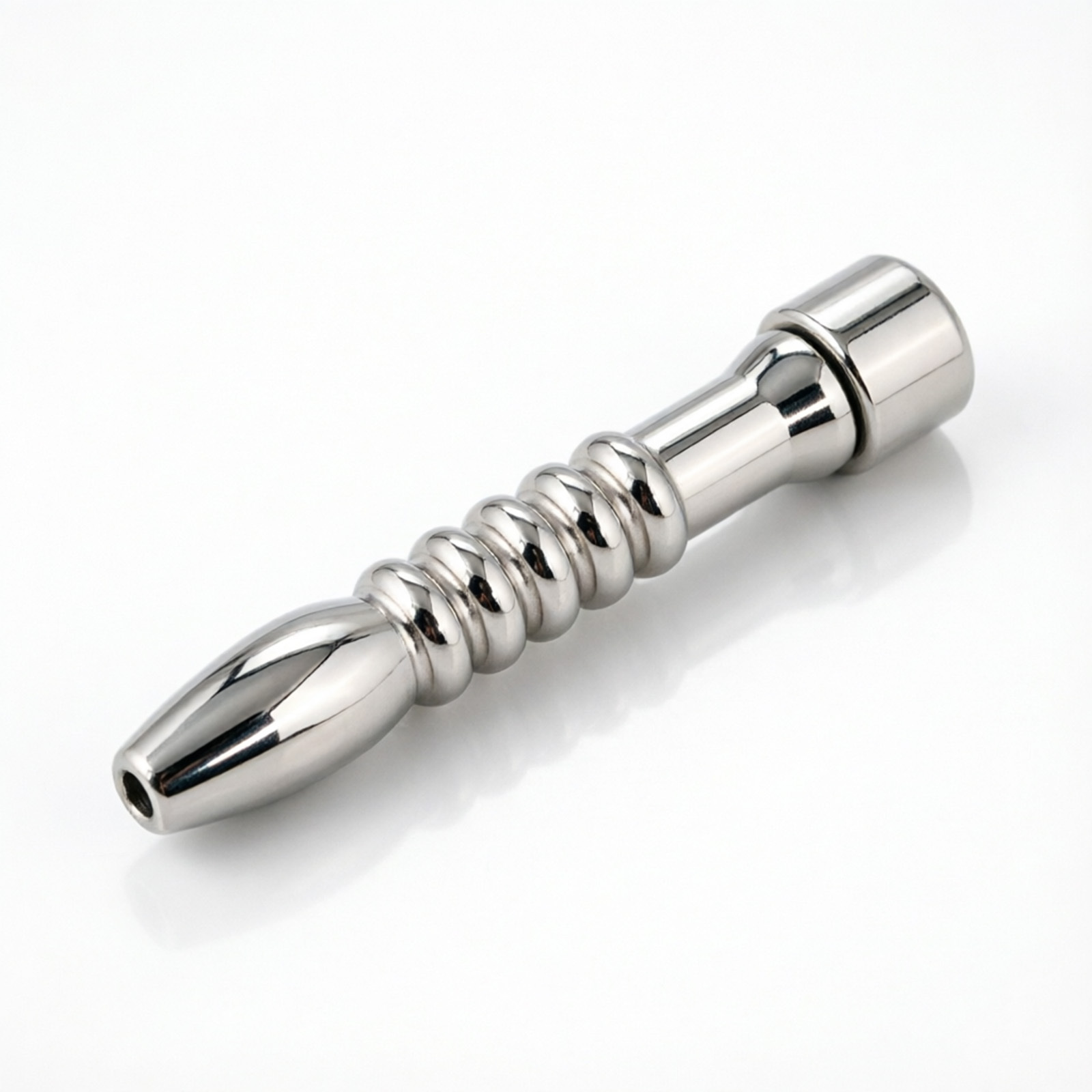 Ternence 304 Stainless Steel Hollow Urethral Sound for Flat Chastity Cage – 3 Size Options, Penis Plug & Urinary Catheter for Male Chastity Device, Smooth Polish Urethra Tube – Silver