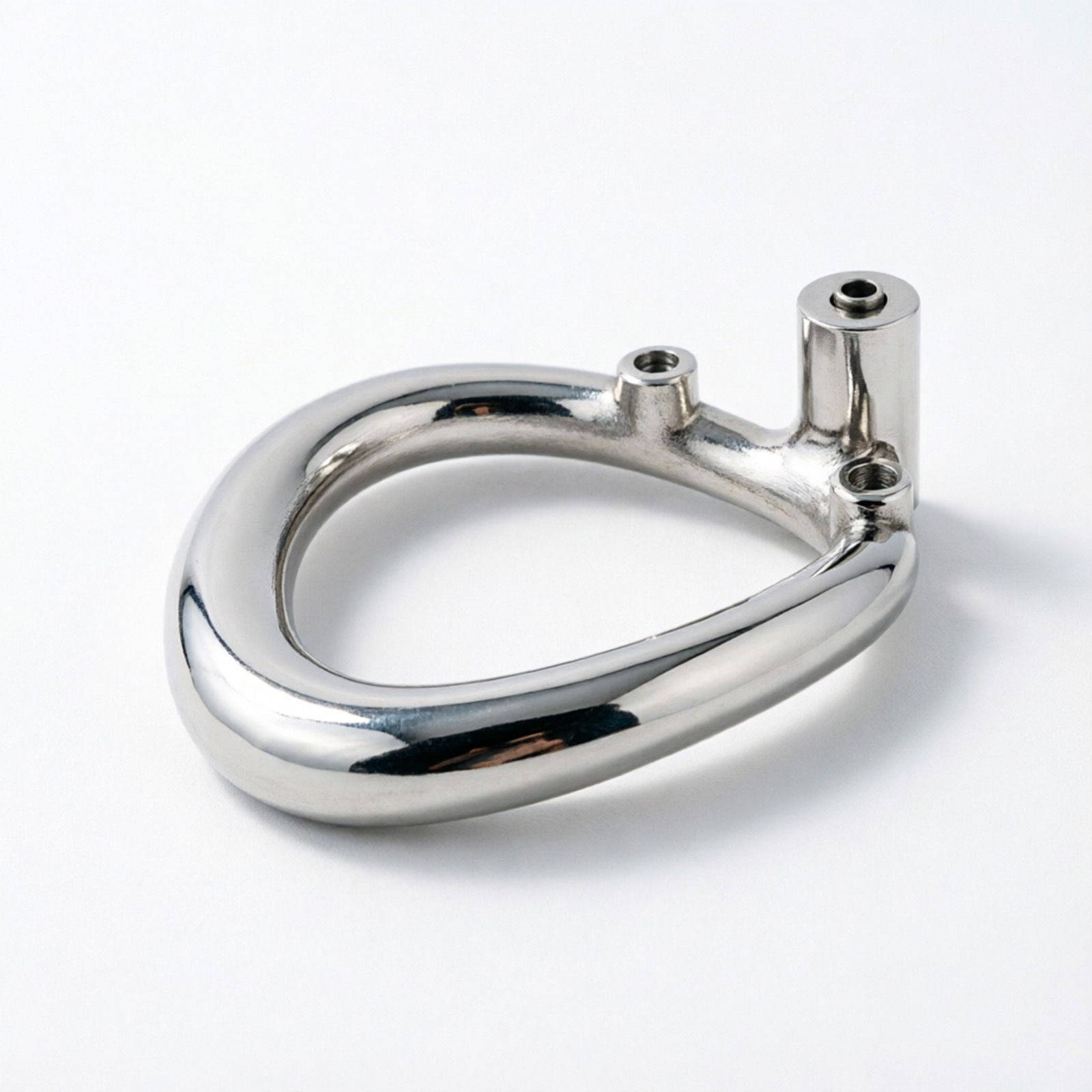 Ternence 304 Stainless Steel Replacement Base Ring for Push-to-Lock Chastity Cage – Closed Ring, Available in 4 Sizes, Ergonomic Cock Cage Ring for Male Chastity Device – Silver