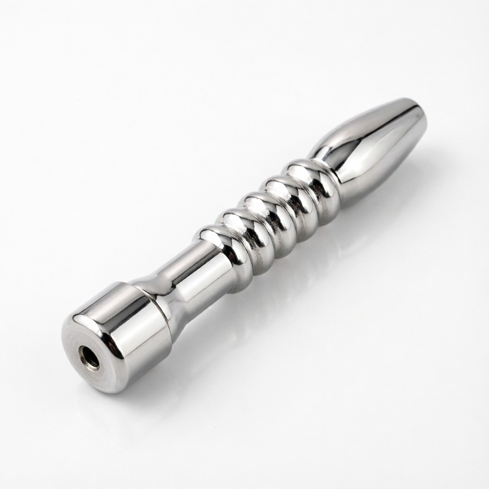 Ternence 304 Stainless Steel Hollow Urethral Sound for Flat Chastity Cage – 3 Size Options, Penis Plug & Urinary Catheter for Male Chastity Device, Smooth Polish Urethra Tube – Silver