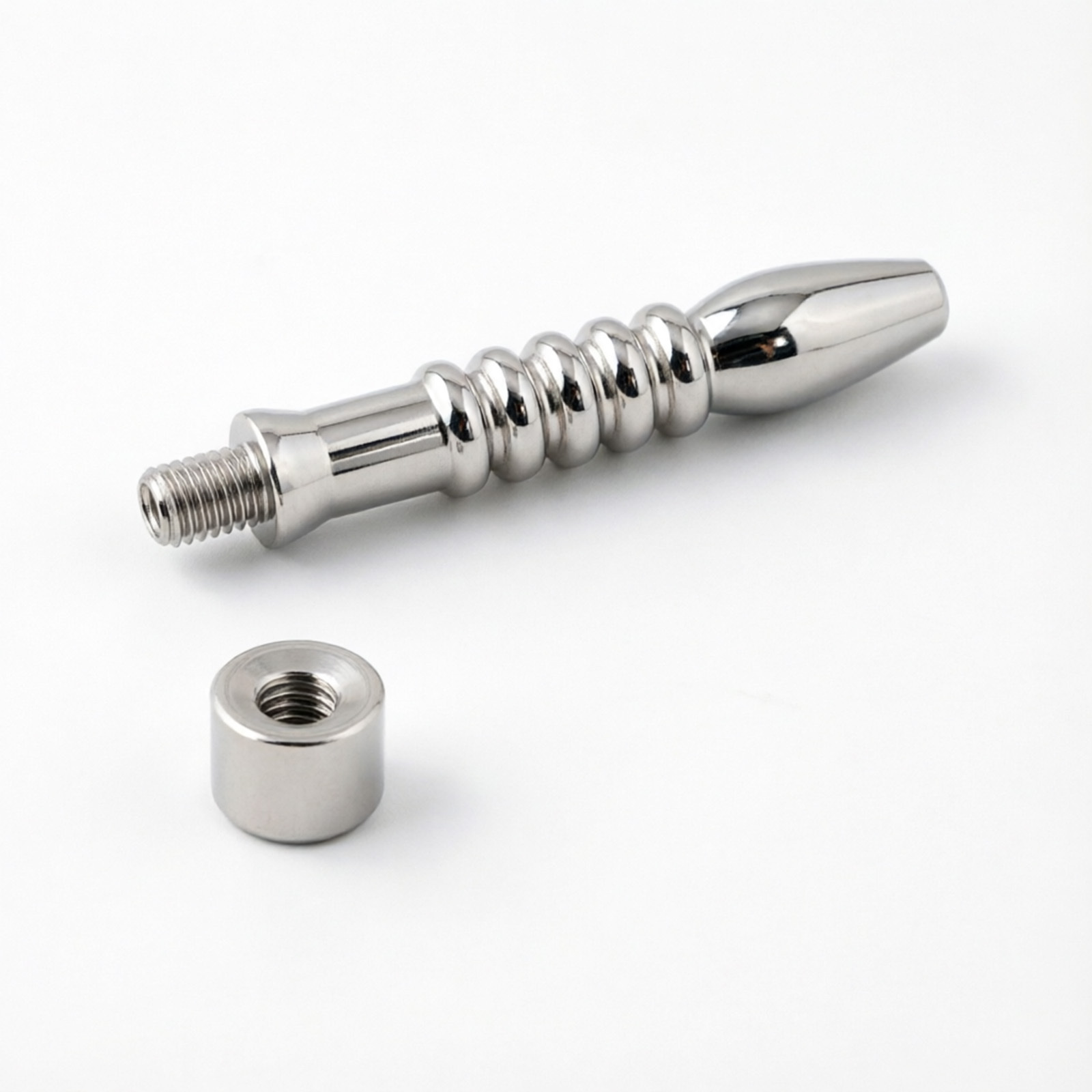 Ternence 304 Stainless Steel Hollow Urethral Sound for Flat Chastity Cage – 3 Size Options, Penis Plug & Urinary Catheter for Male Chastity Device, Smooth Polish Urethra Tube – Silver